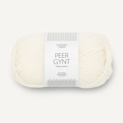 PEER GYNT von SANDNES GARN - HVIT (1002) - 50 g / ca. 91 m Wolle