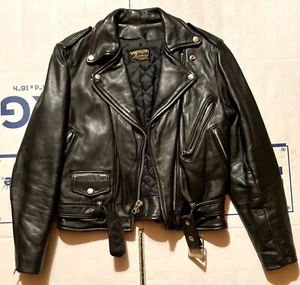 VANSON LEATHER VINT 1980S BLACK COMPETITION LEATHERMAN CLASSIC MOTORCYCLE JACKET - Picture 1 of 21