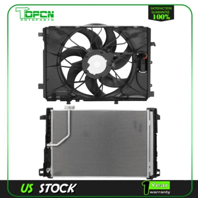 Engine Condenser and Cooling Fan Assembly For 2008-2013 Mercedes-Benz C63 AMG - Image 1 of 4