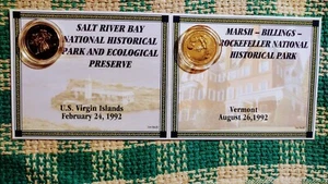 LOT OF #2 STATEHOOD QUARTERS U.S.VIRGIN ISLANDS & VERMONT NATIONAL PARKS - Picture 1 of 14