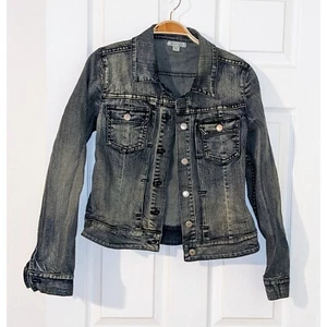 Chaqueta de mezclilla ajustada Boston Proper chaqueta de jean clásica azul lavado talla S Y2K - Imagen 1 de 8