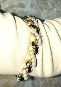 HONORA CULTURED PEARL 14K GOLD-PLATED SAN MARCO BRACELET, AVERAGE (M1492-0920) - Picture 1 of 5