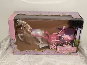 VTG 2002 Mattel Barbie Rapunzel Botticelli & Carriage With Box - Picture 1 of 20