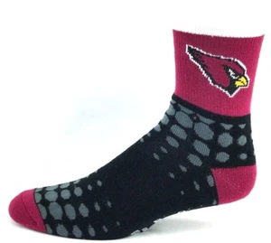 Calcetines de cuarto inferior Arizona Cardinals adultos borgoña y negro con puntos descoloridos - Imagen 1 de 3