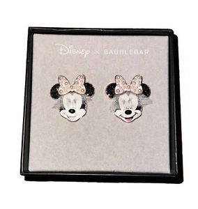 Disney X Baublebar Minnie Mouse Pearl Wedding Mesh Vail Pride Stud Earrings - Picture 1 of 6