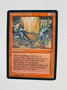 1X MTG MAGIC THE GATHERING GOBLIN WAR DRUMS NM-MT CARD - Picture 1 of 2
