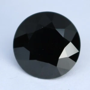 Spinello nero tondo taglio diamante 6,22 ct eccellente naturale non riscaldato 11 mm gemma sfusa - Foto 1 di 9