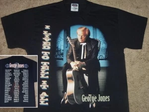 MAGLIA VINTAGE ANNI 90 GEORGE JONES "HO VISSUTO PER RACCONTARE TUTTO" TULTEX COUNTRY TOUR MUSICA M - Foto 1 di 4