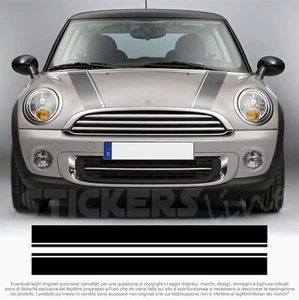Adesivi compatibili per Mini John Cooper strisce cofano cooper S fasce - Picture 1 of 2