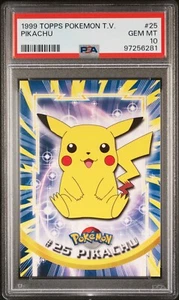 1999 Topps Pokemon TV Animation 1st Print Blue Logo #25 Pikachu PSA 10 GEM MINT - Picture 1 of 3
