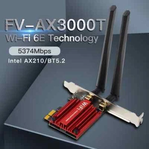 WiFi 6E 5374Mbps AX210 Wireless Desktop PCIe Adapter Bluetooth 5.3 802.11AX - Picture 1 of 26