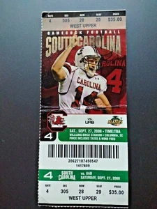 2008 SC Gamecocks vs UAM gebrauchtes Fußballticket - Bild 1 von 2