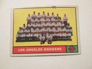 1961 Topps Baseball #86 Los Angeles Dodgers Teamkarte mit Koufax Sehr guter Zustand - Bild 1 von 1