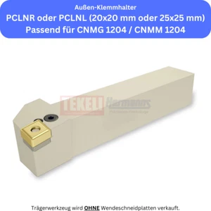 Außen-Klemmhalter PCLNR & PCLNL (20x20 mm & 25x25 mm) für CNMG 1204 / CNMM 1204 - Picture 1 of 8
