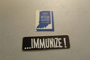 IMMUNIZATION 2 DIFF SMALL POX ETC - LABEL / POSTER STAMP MINT H MEDICAL - Picture 1 of 2