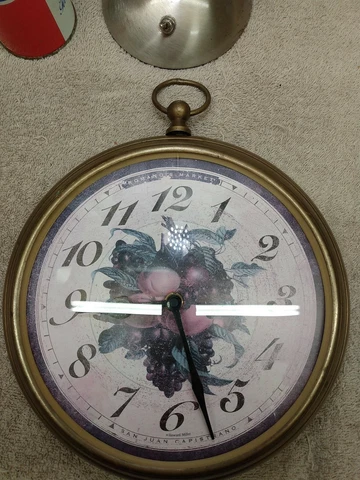 Howard Miller Pocket Watch Wall Clock 9.5" Diameter Brass Colored Tested India Cover