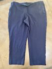 Chico’s sz 3 (16)Navy Blue Ankle Pull On pants Elastic Waist 38” Inseam 23”
