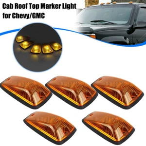 LED Cab Roof Parking Marker Clearance Lights 5 Piece Kit for Chevy GMC Truck - Imagen 1 de 12
