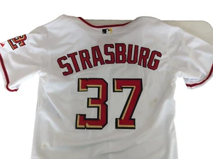 MAJESTIC WASHINGTON NATIONAL STEPHEN STRASBURG #37 WHITE BASEBALL SIZE 50 MLB - Picture 1 of 10