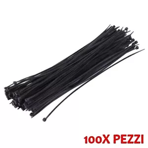 Fascette cavi Fascette elettricista Fascette fermacavo Fascette in plastica nere - Foto 1 di 3