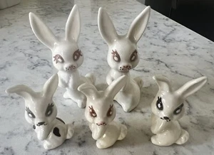 Vtg Ceramic Bunnies(5) - Picture 1 of 6