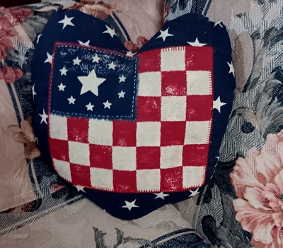 Star USA Flag Americana Throw Pillow Beautiful 8" x 8" - Image 1 of 4