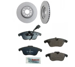 x2 ZIMMERMANN FRONT Disc Rotor BOSCH Brake Pad Kit for Audi Q3 VW Passat Tiguan - Picture 1 of 4