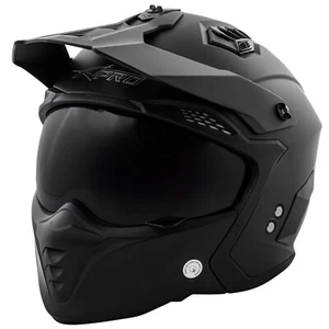 Jet Helmet Cafe Racer Open Face Motorcycle SunVisor Custom Scooter Mt Black - Imagen 1 de 11