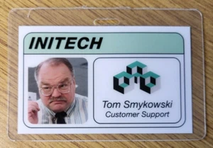 Office Space ID Badge -Initech Tom Smykowski costume prop cosplay - Picture 1 of 2