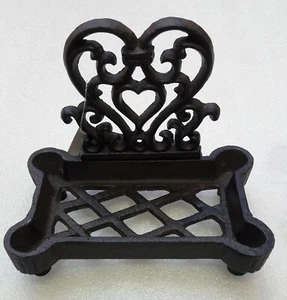 PORTE SAVON COEUR , CIGALE OU FLAMANT ROSE  EN FONTE - Imagen 1 de 5