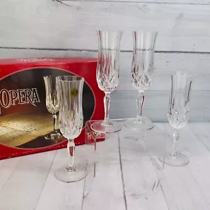 Royal Crystal Rock RCR Italy OPERA Fluted Clear Champagne Glasses Set of 4 Box - Bild 1 von 8