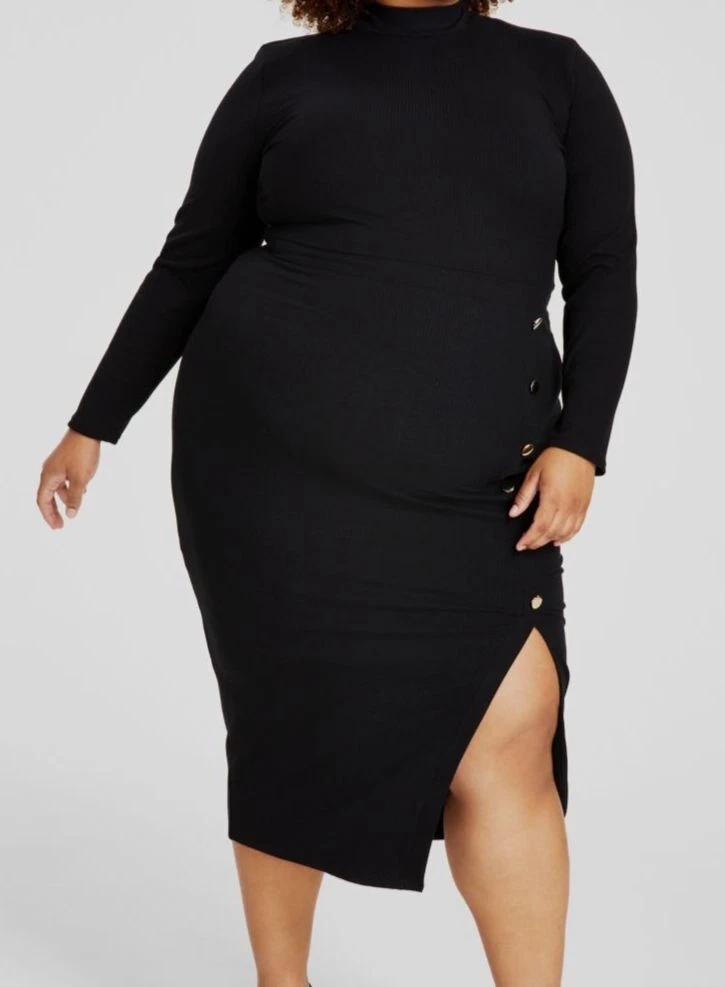 IWFEV Women's Bodycon Dress - Long Sleeve, High Waist, Mid-Calf Patchwork Midi Dress For Parties & Evening Wear