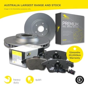 Front Ceramic Brake Pads and 300mm Disc Rotors for BMW 320i F30 2.0L 15-19 - Picture 1 of 5