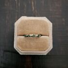 9ct 9k Gold Diamond Emerald Vintage Eternity Style Ring 375