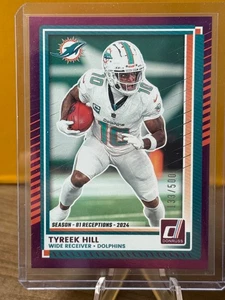 Tyreek Hill 2025 Donruss calcio viola prova di stampa #221 Miami Dolphins /500 - Foto 1 di 3