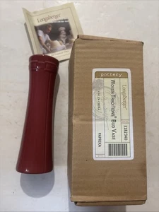 Longaberger Pottery Bud Vase Woven Traditions Paprika w/Box 3182340 - Bild 1 von 3