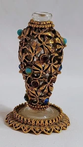 Small Vintage Florenza Perfume Bottle Missing Stopper and one Jewel - Bild 1 von 6