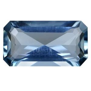 2.94 ct Splendid Octagon Cut (12.90 x 7.03 mm) Brazil Blue Natural Aquamarine - Picture 1 of 2