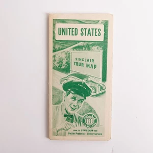 Vintage Sinclair Gasoline United States Tour Map 1947 - Imagen 1 de 7