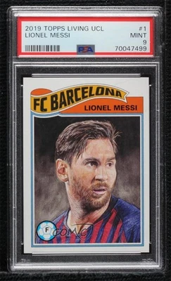 2019 Topps UCL Living Set /3512 Lionel Messi #1 PSA 9 MINT - Image 1 of 2