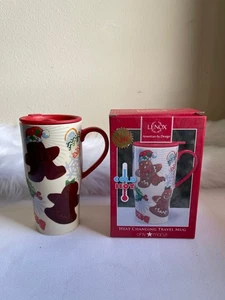 Taza de viaje Lenox pan de jengibre porcelana cambiante de calor 20 OZ - Imagen 1 de 5