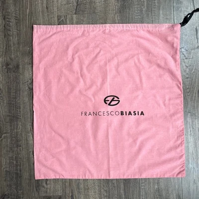Francesco BIASIA Bolso Grande para el Polvo Rosa Cordón Cartera Bolso de Mano 23.5" x 23” Foto 1 de 2
