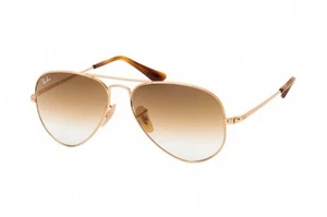 Occhiali da sole Ray-Ban RB 3689 oro/marrone con sfumature a goccia aviatore (9147/51) - Foto 1 di 7