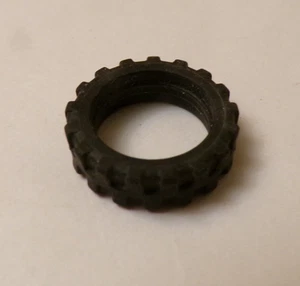 Lego x2 Black Rubber 21mm d. x 6mm Motorcycle Tires, 50861 (028-212) - Picture 1 of 1