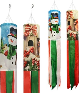 Confezione da 2 Calze a Vento Natalizie - Calze a Vento Resistenti da Esterno per un Ho... - Foto 1 di 5