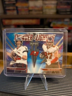 2021 Panini Playoff - Thunder and Lightning Tom Brady, Rob Gronkowski #TL-4 - Image 1 of 2