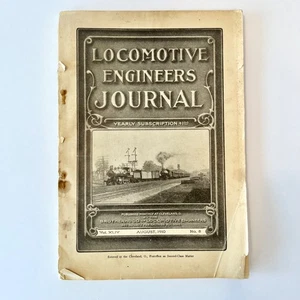LOCOMOTIVE ENGINEERS JOURNAL 1910 Vol. XLIV Railway, History, Ads Illustrated - Picture 1 of 9