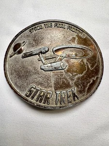 Vintage 1976 Star Trek Final Frontier U.S.S. Enterprise Paramount Belt Buckle - Picture 1 of 14