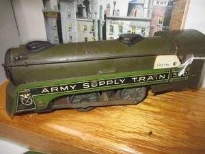 Vintage Prewar MARX ARMY SUPPLY TRAIN O ENGINE #500~GOOD/WORKS/RARE - Picture 1 of 3