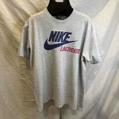 复古耐克曲棍球中心 Swoosh 灰色 T 恤男式 XL — 第 1/4 张图片